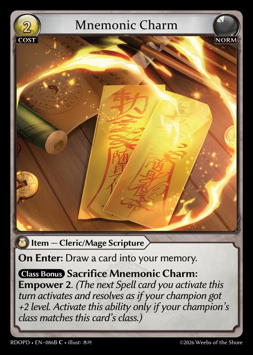 [086B]【EN】Mnemonic Charm【RDOPD】[C][Norm]