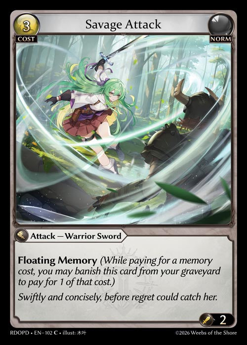 [102]【EN】【FOIL】Savage Attack【RDOPD】[C][Norm]