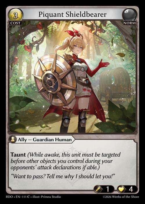[111]【EN】【FOIL】Piquant Shieldbearer【RDO】[C][Norm]