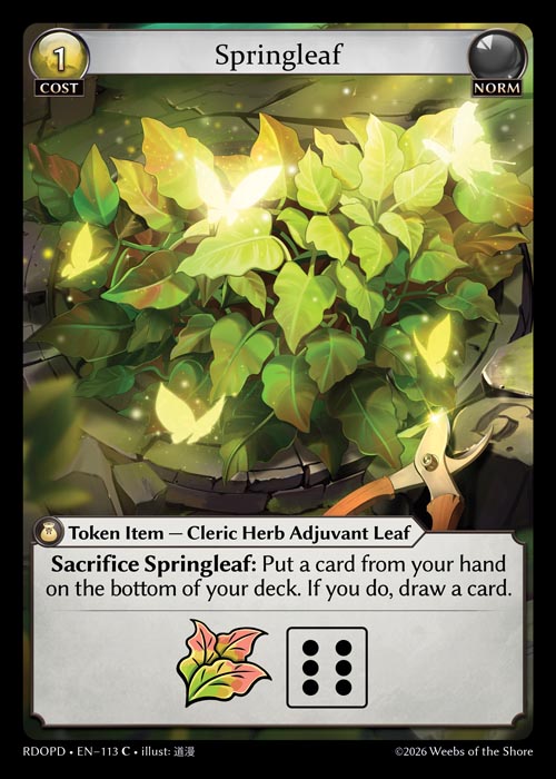 [113]【EN】【FOIL】Springleaf【RDOPD】[C][Norm]