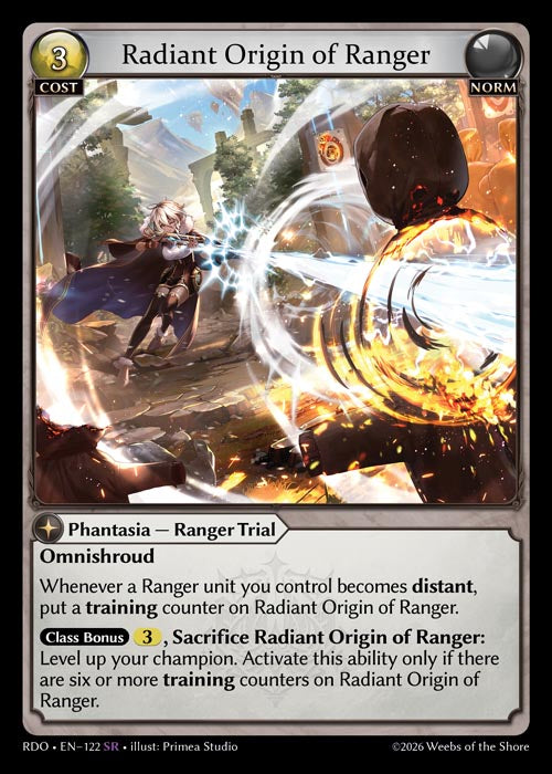 [122]【EN】【FOIL】Radiant Origin of Ranger【RDO】[SR][Norm]