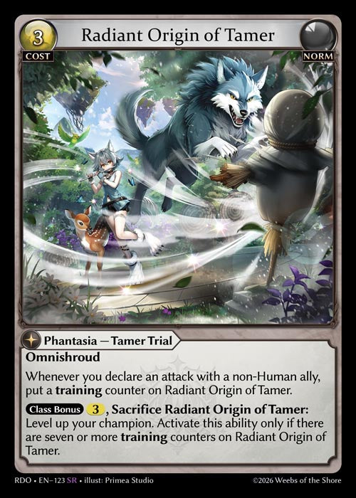 [123]【EN】【FOIL】Radiant Origin of Tamer【RDO】[SR][Norm]