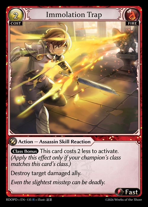 [135]【EN】【FOIL】Immolation Trap【RDOPD】[R][Fire]