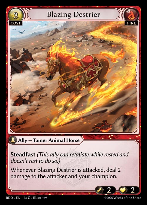 [173]【EN】【FOIL】Blazing Destrier【RDO】[C][Fire]