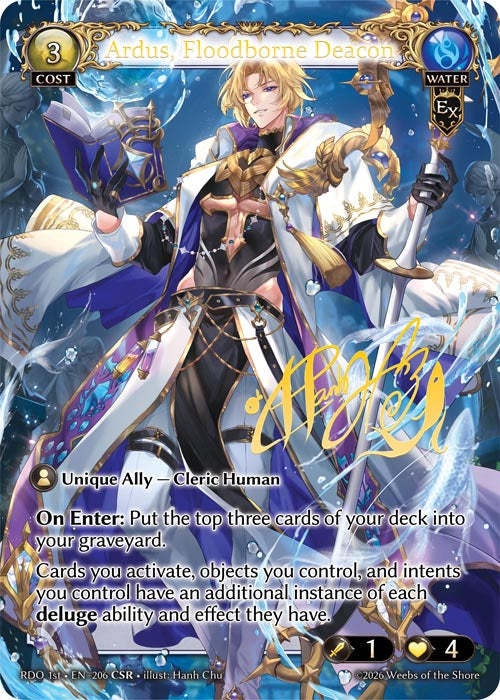 [206]【EN】【FOIL】Ardus, Floodborne Deacon【RDO1st】[CSR][Water]