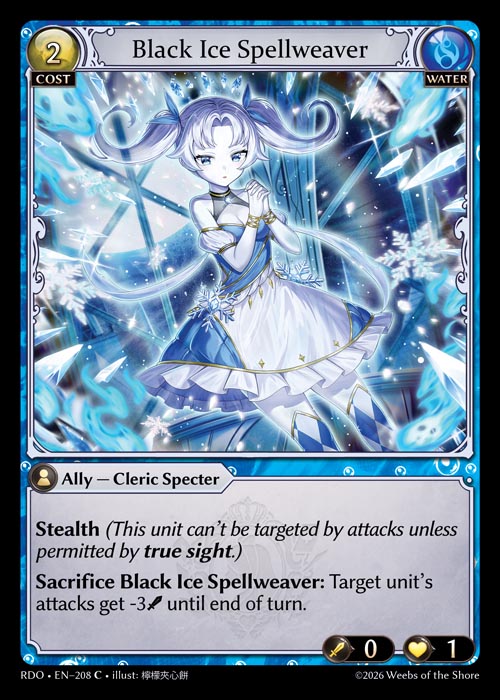 [208]【EN】Black Ice Spellweaver【RDO】[C][Water]