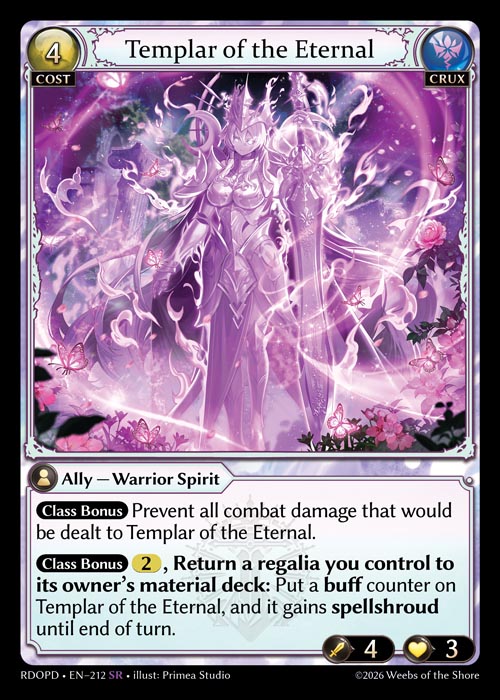 [212]【EN】【FOIL】Templar of the Eternal【RDOPD】[SR][Crux]