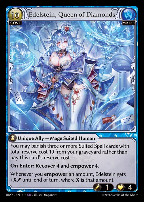 [216]【EN】【FOIL】Edelstein, Queen of Diamonds【RDO】[SR][Water]