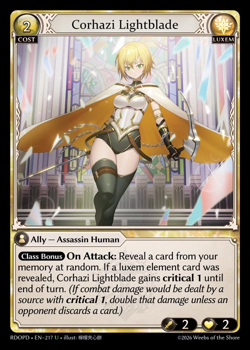 [217]【EN】Corhazi Lightblade【RDOPD】[U][Luxem]