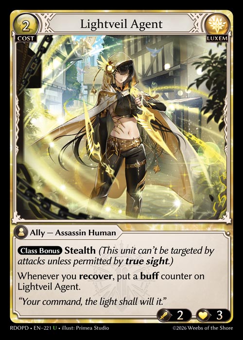 [221]【EN】Lightveil Agent【RDOPD】[U][Luxem]