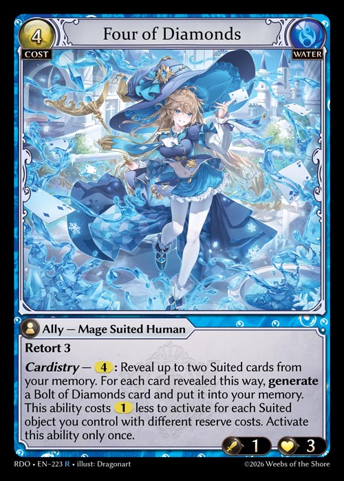 [223]【EN】【FOIL】Four of Diamonds【RDO】[R][Water]