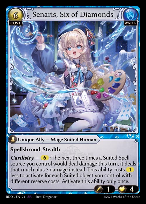 [241]【EN】【FOIL】Senaris, Six of Diamonds【RDO】[SR][Water]