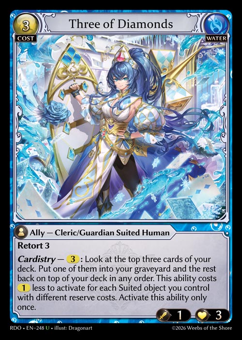 [248]【EN】【FOIL】Three of Diamonds【RDO】[U][Water]