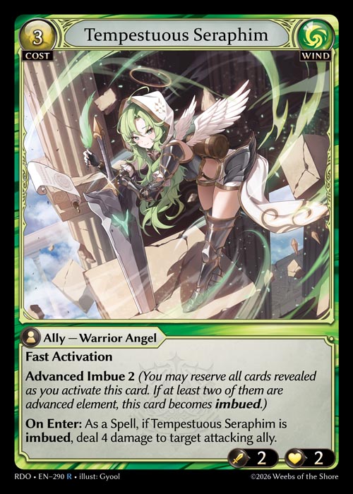 [290]【EN】【FOIL】Tempestuous Seraphim【RDO】[R][Wind]