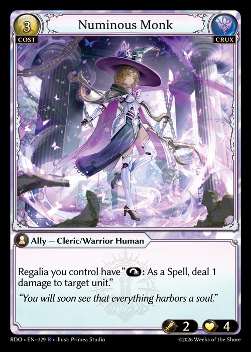 [329]【EN】【FOIL】Numinous Monk【RDO】[R][Crux]