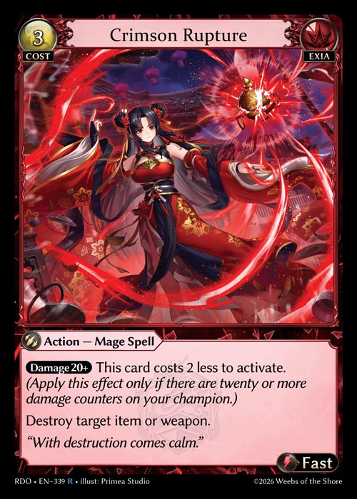 [339]【EN】【FOIL】Crimson Rupture【RDO】[R][Exia]