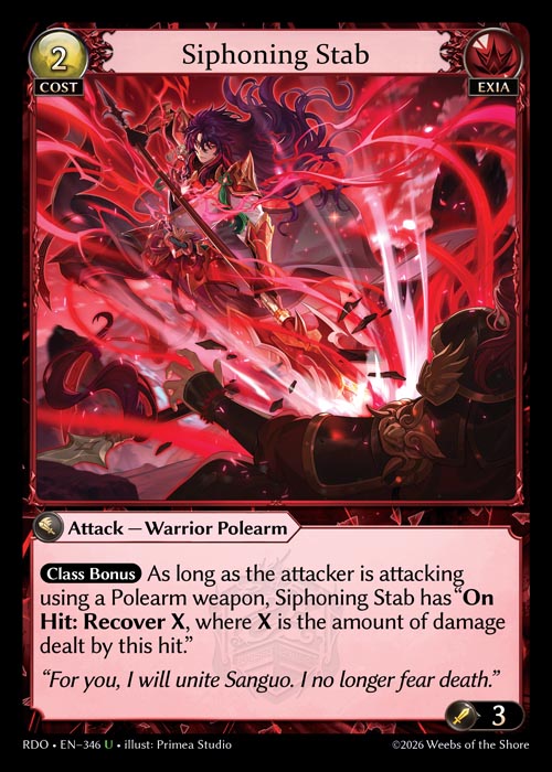 [346]【EN】【FOIL】Siphoning Stab【RDO】[U][Exia]