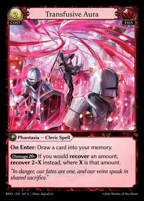 [347]【EN】Transfusive Aura【RDO】[R][Exia]