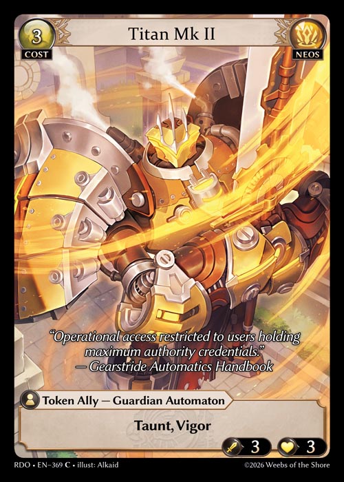[369]【EN】【FOIL】Titan Mk II【RDO】[C][Neos]