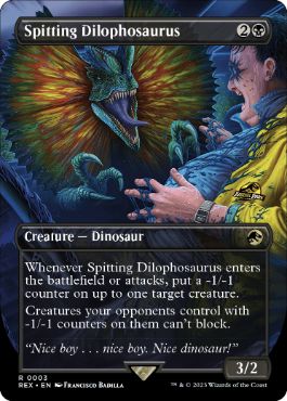 [003]【EN】■ボーダーレス■毒吐きディロフォサウルス/Spitting Dilophosaurus【REX】[R][黒]