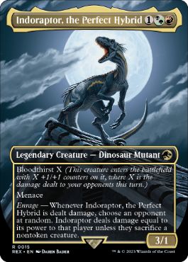 [015]【EN】■ボーダーレス■究極のハイブリッド恐竜、インドラプトル/Indoraptor, the Perfect Hybrid【REX】[R][多色]