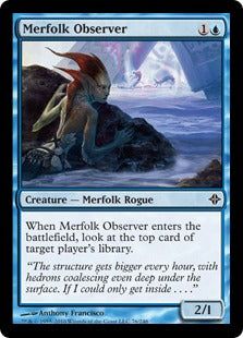[076]【EN】【FOIL】マーフォークの観察者/Merfolk Observer【ROE】[C][青]
