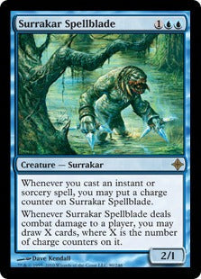 [090]【EN】【FOIL】サラカーの呪文刃/Surrakar Spellblade【ROE】[R][青]