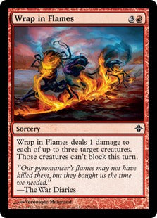 [173]【EN】【FOIL】炎の覆い/Wrap in Flames【ROE】[C][赤]