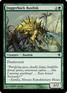 [182]【EN】【FOIL】短刀背のバジリスク/Daggerback Basilisk【ROE】[C][緑]