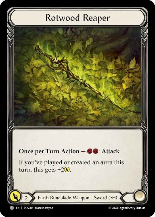 [003]【EN】【Cold Foil】朽ちた森の命刈り/Rotwood Reaper【ROS】[Elemental Runeblade][T]