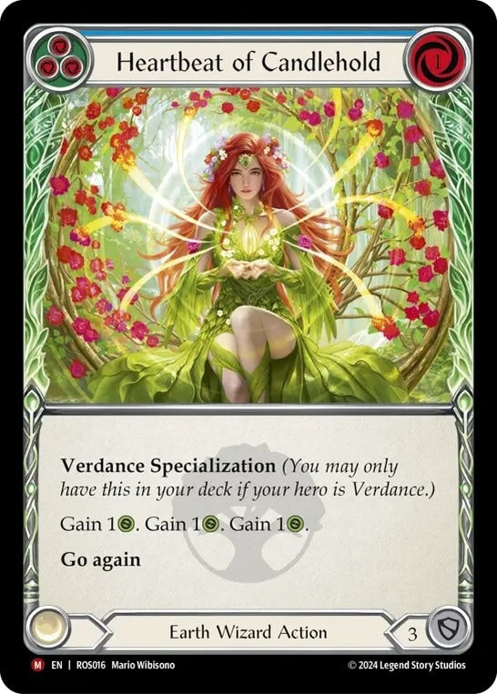 [016]【EN】【Rainbow Foil】キャンドルホールドの鼓動/Heartbeat of Candlehold【ROS】[Earth Wizard][M]