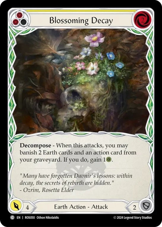 [050]【EN】【Rainbow Foil】腐敗に咲く花/Blossoming Decay[黄]【ROS】[Earth][C]