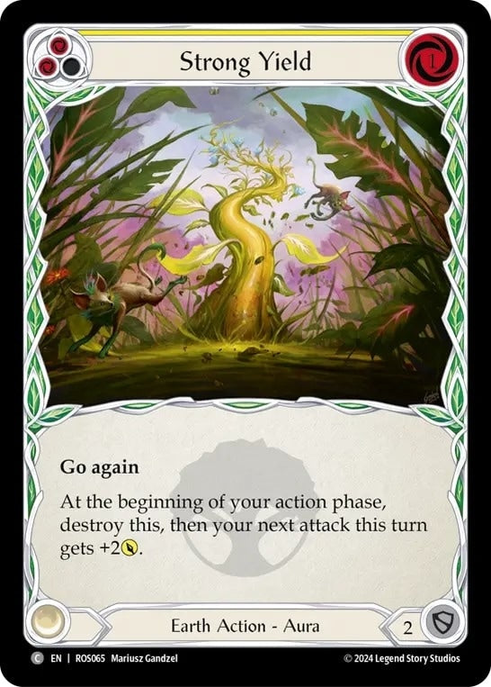 [065]【EN】【Rainbow Foil】高収穫/Strong Yield[黄]【ROS】[Earth][C]