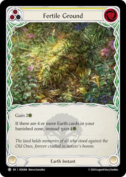 [068]【EN】【Rainbow Foil】肥沃な土地/Fertile Ground[黄]【ROS】[Earth][C]