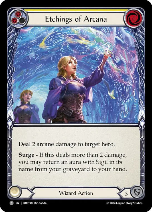 [190]【EN】【Rainbow Foil】秘奥の刻印/Etchings of Arcana[黄]【ROS】[Wizard][C]
