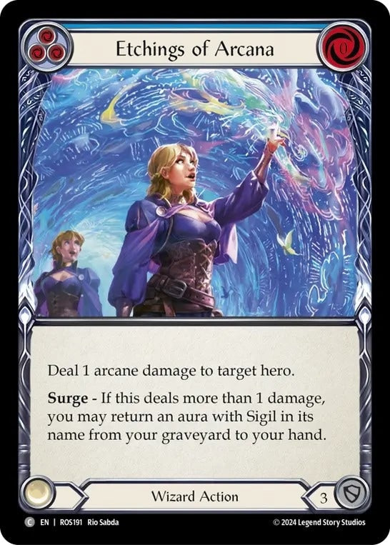 [191]【EN】【Rainbow Foil】秘奥の刻印/Etchings of Arcana[青]【ROS】[Wizard][C]