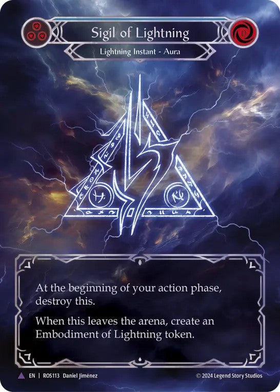 [113]【EN】【Cold Foil】稲妻の印/Sigil of Lightning【ROS】[Lightning][Marvel]