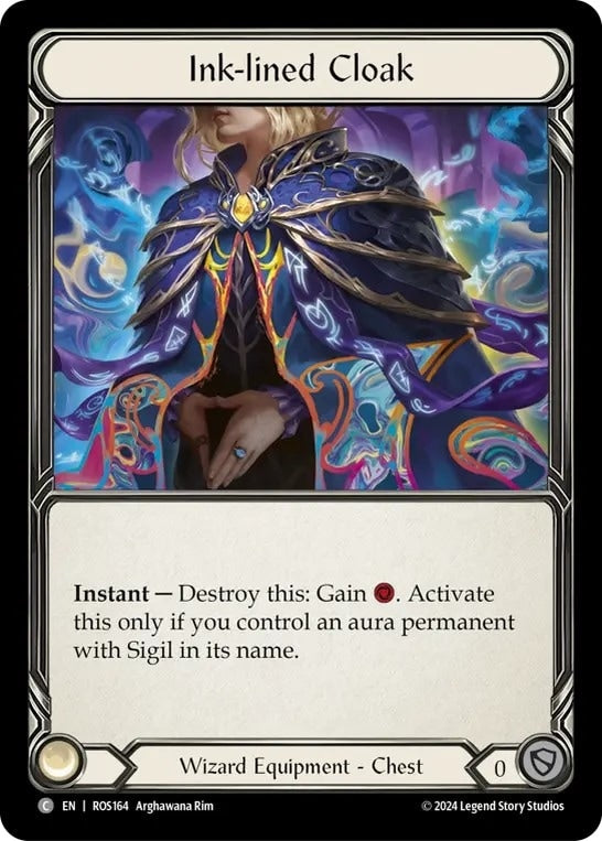 [164]【EN】【Cold Foil】裏文様の外套/Ink-lined Cloak【ROS】[Wizard][C]