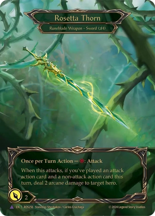 [256]【EN】【Cold Foil】ロゼッタの茨剣/Rosetta Thorn【ROS】[Runeblade][Marvel]