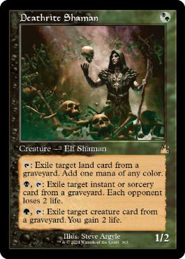 [363]【EN】■旧枠■死儀礼のシャーマン/Deathrite Shaman【RVR】[R][多色]