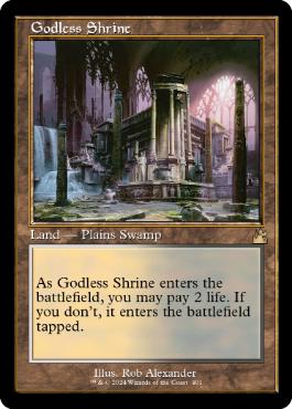 [401]【EN】■旧枠■神無き祭殿/Godless Shrine【RVR】[R][土地]