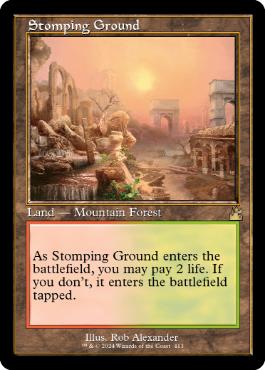 [413]【EN】■旧枠■踏み鳴らされる地/Stomping Ground【RVR】[R][土地]