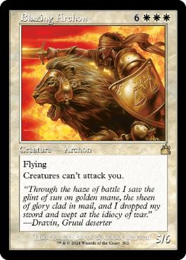 [302]【EN】【FOIL】■旧枠■魅力的な執政官/Blazing Archon【RVR】[R][白]