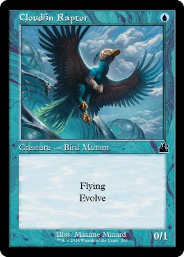 [310]【EN】【FOIL】■旧枠■雲ヒレの猛禽/Cloudfin Raptor【RVR】[C][青]