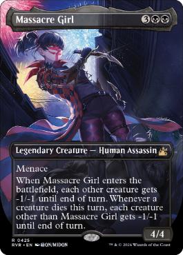 [425]【EN】【FOIL】■ボーダーレス■虐殺少女/Massacre Girl【RVR】[R][黒]