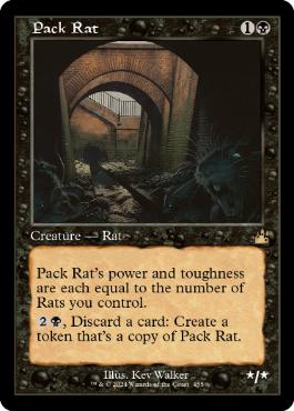[455]【EN】【FOIL】■旧枠■群れネズミ/Pack Rat【RVR】[R][黒]