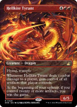 [428]【EN】【FOIL】■ボーダーレス■ヘルカイトの暴君/Hellkite Tyrant【RVR】[R][赤]