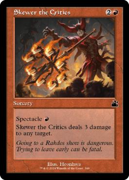 [340]【EN】【FOIL】■旧枠■批判家刺殺/Skewer the Critics【RVR】[C][赤]