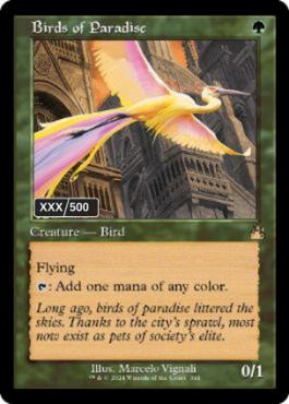 [344]【EN】【ダブルレインボウFOIL】■旧枠■極楽鳥/Birds of Paradise(シリアル入り)【RVR】[R][緑]