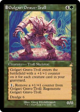 [348]【EN】【FOIL】■旧枠■ゴルガリの墓トロール/Golgari Grave-Troll【RVR】[R][緑]